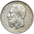 Belgia - Leopold II - 5 Franków 1873 - Srebro - STAN !