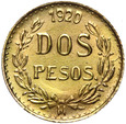 Meksyk - 2 Pesos - Dos Pesos 1920 M - ZŁOTO 900
