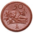 Munsterberg - Ziębice - 50 Pfennig BD (1921) - BRĄZOWA CERAMIKA