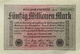 Niemcy - BANKNOT - 50 Milionów Marek 1923 - SZARY PAPIER