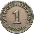 Niemcy - Cesarstwo - 1 Pfennig 1891 E - STAN !