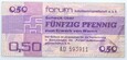 DDR - BANKNOT - 50 Pfennig 1979 Forum Scheck - Seria AD - STAN !