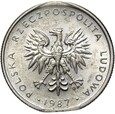 Polska PRL - 10 Złotych 1987 - DESTRUKT - PODWÓJNA KOŃCÓWKA BLACHY