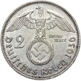 Niemcy - III Rzesza - 2 Marki 1936 G - HINDENBURG - Srebro - RZADKA !