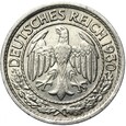 Niemcy - Weimar - 50 Reichspfennig 1930 E - NIKIEL - RZADKA !