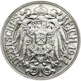 Niemcy - Cesarstwo - 25 Pfennig 1911 G - Nikiel - STAN !