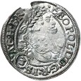 Śląsk Leopold I - 3 Krajcary 1668 SHS Wrocław - Srebro - Stan UNC