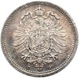 Niemcy - Cesarstwo - 20 Pfennig 1876 F - Srebro - STAN !