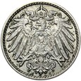 Niemcy - Cesarstwo - 5 Pfennig 1910 J - RZADKA !