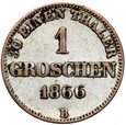 Niemcy - Oldenburg - 1 Grosz 1866 B - Srebro