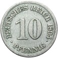 Niemcy - Cesarstwo - 10 Pfennig 1894 E - RZADSZA !