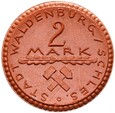 Wałbrzych - Waldenburg - 2 Marki 1922 - Miśnia - BRĄZOWA CERAMIKA