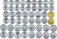 Zestaw DDR - KOMPLET wszystkich 25 monet - 1 5 10 50 Pfennig 1948-1953