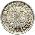 Niemcy - Weimar - 50 Reichspfennig 1936 D - NIKIEL