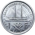 Saint-Pierre and Miquelon - 1 Frank 1948 STATEK - ŻAGLOWIEC - STAN !