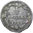 Szwajcaria - 1/2 Batzen 1799 - Srebro