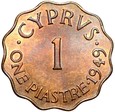 Cypr - Jerzy VI - 1 Piastr 1949 - STAN ! - RZADKA !