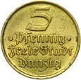 WMG - Wolne Miasto Gdańsk - 5 Pfennig 1932 - FLĄDRA - STAN !