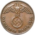 Niemcy - III Rzesza - 2 Reichspfennig 1936 F - RZADSZA !