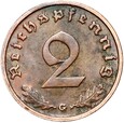 Niemcy - III Rzesza - 2 Reichspfennig 1940 G - STAN ! - RZADKA !