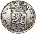 Holandia - Utrecht - 1/2 Guldena - 10 Stuvier 1751 - Srebro - STAN !