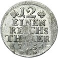 Prusy - Fryderyk II Wielki - 1/12 Talara 1754 C - Clewe Srebro STAN !