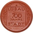 Medal - 700 lat Lobau 1921 - 1221-1921 - BRĄZOWA CERAMIKA