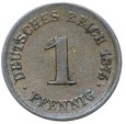 Niemcy - Cesarstwo - 1 Pfennig 1875 G - STAN !