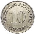 Niemcy - Cesarstwo - 10 Pfennig 1913 E - STAN !