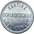 Niszczyciel SCHLACHTSCHIFF GNEISENAU - KANTINE 5 Pfennig - ALUMINIUM