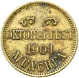 Niemcy - LANG - OKTOBERFEST 1901 - Monachium - ŻETON PIWNY na piwo