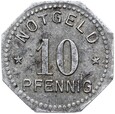 Rügenwalde - Darłowo - NOTGELD - 10 Pfennig BD - żelazo - STAN !