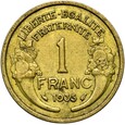 Francja - 1 Frank 1935 - RZADSZA - STAN !