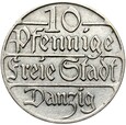 WMG - Wolne Miasto Gdańsk - 10 Pfennig 1923 - STAN !