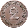 Niemcy - III Rzesza - 2 Reichspfennig 1936 F - RZADKA !