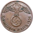 Niemcy - III Rzesza - 2 Reichspfennig 1936 F - RZADKA !