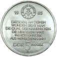 DDR - 5 Marek 1985 A - DREZNO 1945 - MENNICZA UNC