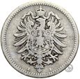 Niemcy - Cesarstwo - 50 Pfennig 1876 A - SREBRO