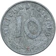 Niemcy - III Rzesza - 10 Reichspfennig 1945 E - CYNK - RZADSZA !