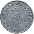 Niemcy - III Rzesza - 10 Reichspfennig 1945 E - CYNK - RZADSZA !