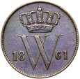 Holandia - Wilhelm III - 1 Cent 1861 - STAN !
