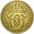 Dania - Christian X - 2 Korony 1938 - RZADSZA !