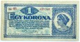 Węgry - BANKNOT - 1 Korona 1920 - Seria aa - STAN !