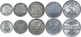 Cesarstwo - zestaw 5 monet 1 5 10 50 Pfennig 1915-1922 - I WOJNA