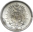 Niemcy - Cesarstwo - 20 Pfennig 1876 F - Srebro - STAN !