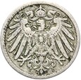 Niemcy - Cesarstwo - 5 Pfennig 1891 G - STAN ! - RZADSZA !