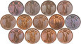 Finlandia - Mikołaj II - KOMPLET - 13 monet - 1 Penni 1900-1916