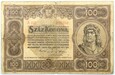 Węgry - BANKNOT - 100 Koron 1920 - Seria A - STAN !