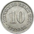 Niemcy - Cesarstwo - 10 Pfennig 1900 G - STAN !