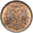 Austria - Franciszek Józef I - 1 Heller 1897 - Stan MENNICZY - UNC